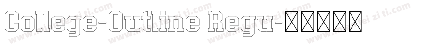 College-Outline Regu字体转换
